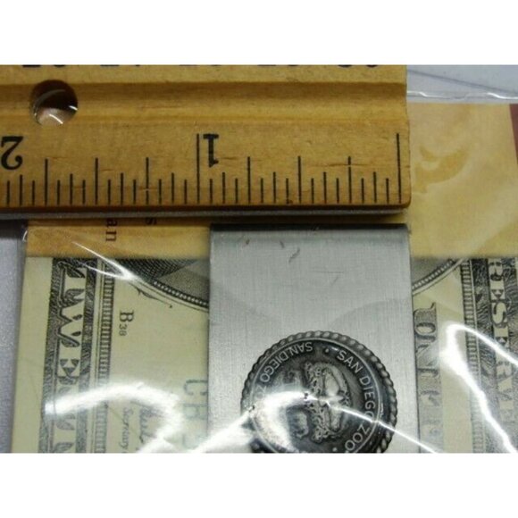 San Diego Zoo Safari Park Money Clip Stainless Steel Silver Tone NIP - Picture 3 of 8